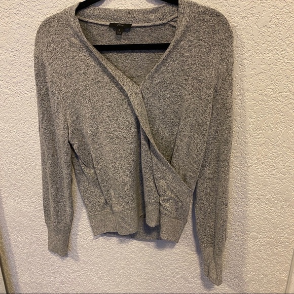 Jcrew Faux Wrap Surplice Sweater - Picture 2 of 4